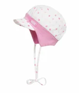 Czapki damskie - Czapka z daszkiem dziewczęca, biało-różowa, Döll - miniaturka - grafika 1
