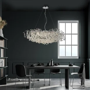 Żyrandol Paul Neuhaus Ricicle, chrom, długość 120 cm - Lampy sufitowe - miniaturka - grafika 1
