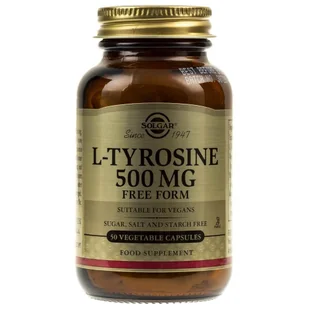Solgar L-Tyrozyna 500 mg (50 kaps.) - Suplementy naturalne - miniaturka - grafika 1