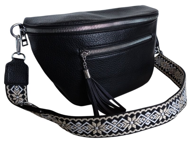 Nerka Damska Na Ramię, Torebka Damska Listonoszka, Mała Saszetka, Czarny