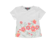 Bluzki damskie - Dziewczęca Bluzka Z Krótkim Rękawem, biały, rozmiar 86 - miniaturka - grafika 1