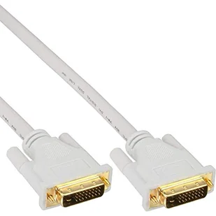 InLine 17783 W kabel DVI-D (Digital 24 + 1 wtyk Dual Link, 3 m) Biały/złoty 4043718143917 - Kable komputerowe i do monitorów - miniaturka - grafika 2