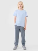 Spodnie i spodenki dla chłopców - 4F Spodnie dresowe joggery chłopięce - turkusowe 122 (6-7 lat) - miniaturka - grafika 1