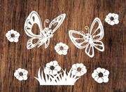 Zabawki kreatywne - Zestaw motylki na łące - wycinanka z kartonu - miniaturka - grafika 1