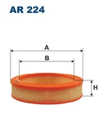 Filtry powietrza - Filtron AR 224 FILTR POWIETRZA - miniaturka - grafika 1