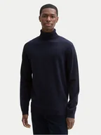 Swetry męskie - Tom Tailor Golf 1042456 Granatowy Regular Fit - miniaturka - grafika 1