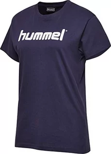 Koszulki i topy damskie - Hummel Hmlgo Cotton T-shirt damski z logo niebieski morski M 203518-7026 - grafika 1
