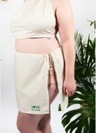 Sukienki i spódnice sportowe - Spódnica na saunę XXL w 100% naturalna bawełna Yeye Ecru XXL - miniaturka - grafika 1