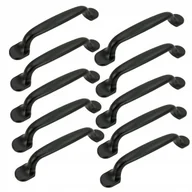 Meble modułowe i akcesoria - 10 x Uchwyt meblowy czarny 96 mm metalowy uchwyt do szafki do mebli - miniaturka - grafika 1