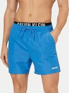Kąpielówki męskie - Calvin Klein Swimwear Szorty kąpielowe LV00N61015 Niebieski Regular Fit - miniaturka - grafika 1