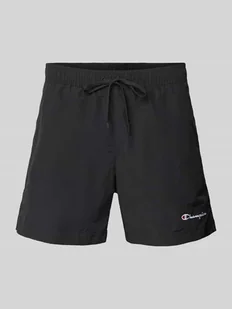 Spodenki kąpielowe o kroju regular fit z wyhaftowanym logo - Kąpielówki męskie - miniaturka - grafika 1