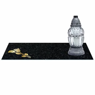 SZKLANA PODSTAWKA POD ZNICZE z dedykacją 60x20cm 491c - Lampiony i znicze - miniaturka - grafika 1