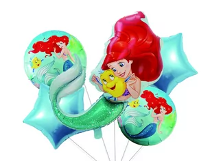 Zestaw balonów SYRENKA ARIEL, 5el, urodziny, kinderbal! - Balony i akcesoria - miniaturka - grafika 1
