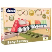 Zabawki konstrukcyjne - Chicco Eco+ Wesoła Kolejka Pociąg Tory 18 El. 18m+ - miniaturka - grafika 1