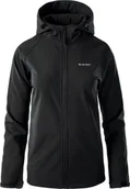 Kurtki i kamizelki sportowe damskie - Hi-Tec Softshell Lady Neti Czarna L - miniaturka - grafika 1