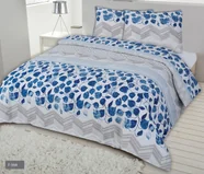 Matex Multitex Pościel flanelowa szaro-niebieska, 2x 70x80 cm, 160x200 cm