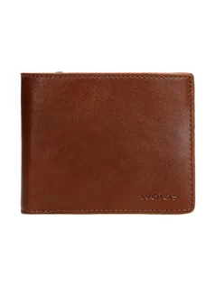 Portfele - Wojas Skórzany portfel w kolorze jasnobrązowym - 11 x 9,5 x 2 cm - grafika 1