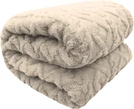 Narzuty - Koc 200x220 beż Aries tłoczony przytulny miękki narzuta do sypialni - miniaturka - grafika 1