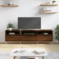 Szafki RTV - vidaXL Szafka pod TV, brązowy dąb, 150x30x44,5 cm - miniaturka - grafika 1