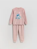 Piżamy dla dziewczynek - Reserved - Welurowa piżama Lilo i Stitch - brudny róż - miniaturka - grafika 1