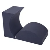 Place zabaw - KiddyMoon Piankowy plac zabaw PPZ-222 granatowy rampa L/półwałek L Zabawka plac zabaw - miniaturka - grafika 1