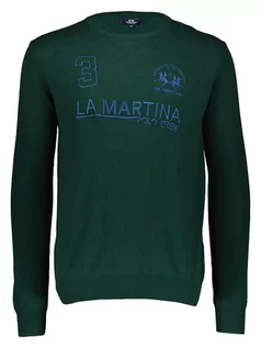 Swetry męskie - La Martina Sweter w kolorze zielonym - grafika 1
