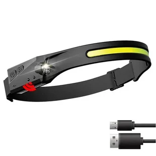 Latarka czołowa LED z czujnikiem ruchu IPX4 USB-C 1200 mAh - czarna - Latarki - miniaturka - grafika 12