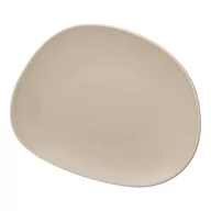 Talerze - Kremowobeżowy porcelanowy talerz deserowy Villeroy & Boch Like Organic, 21 cm - miniaturka - grafika 1