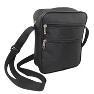 Torby męskie - Torba Męska Średnia KUBUŚ CZARNA Materiał Antoszczyk (PL) 21 x 17 x 5 [cm] - miniaturka - grafika 1