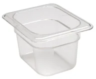 Akcesoria gastronomiczne - Pojemnik Camwear GN 1/8 z poliwęglanu, Cambro, 1 l, H 100 mm, 1L, transparentny, 161x132x(H)100mm - miniaturka - grafika 1