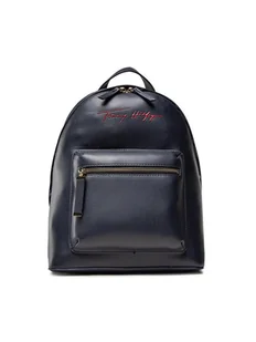 Tommy Hilfiger Plecak Iconic Tommy Backpack Sign AW0AW10459 Granatowy - Plecaki - miniaturka - grafika 1