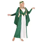 Stroje karnawałowe - STRÓJ KRÓLOWA BONA ZIELONA-S - miniaturka - grafika 1