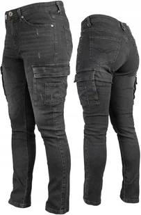 Wytrzymałe spodnie męskie JEANS BOJÓWKI robocze jeansy z przetarciami r. 60 - Odzież robocza - miniaturka - grafika 1