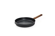 Patelnie - Woll Diamond QXR Eco Logic patelnia żeliwna, indukcyjna, Ø 28 cm, wysokość 5 cm, z trwałym, wytrzymałym drewnianym trzonkiem – nadaje się do wszystkich rodzajów kuchenek, nie zawiera PFAS, aluminium, - miniaturka - grafika 1