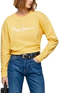 Swetry damskie - Pepe Jeans Sweter damski Nanettes, Żółty (błyszczący), S - miniaturka - grafika 1