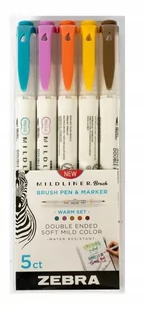 Marker Mildliner Brush Warm 5 kolorów - Markery do tablic - miniaturka - grafika 1