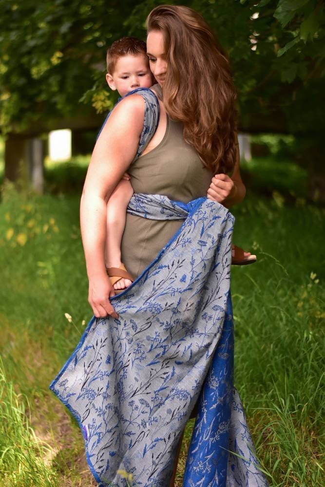 Yaro Slings Chusta tkana Yaro Slings - Terra Duo Silver Black Blue Seacell 5 4.2 m.