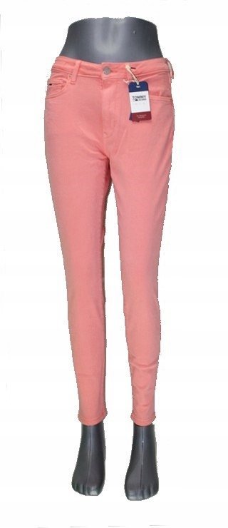 Jeansy Tommy Jeans Sylvia DW0DW08164 wyszczup. rurki wys. stan oryg.W30/L32