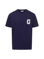 Koszulki męskie - Gant Koszulka męska Mężczyźni Bawełna niebieski jednolity, M - miniaturka - grafika 1