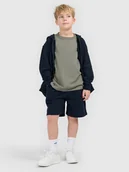 Spodnie i spodenki dla chłopców - 4F Spodenki dresowe chłopięce - granatowe 164 (13-14 lat) - miniaturka - grafika 1