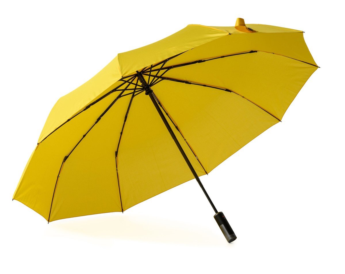 Parasol Ring składany 10-szprychowy, automatyczny 115 cm żółty