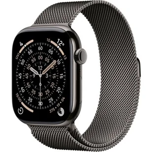 Apple Watch 11 GPS + Cellular 46mm z tytanu łupek bransoleta mediolańska M/L Łupek - Smartwatch - miniaturka - grafika 1