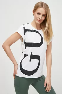 Koszulki sportowe damskie - Guess t-shirt damski kolor biały - grafika 1