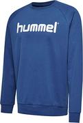 Bluzy męskie - Hummel Hmlgo Cotton bluza męska z logo niebieski niebieski (True Blue) M - miniaturka - grafika 1