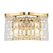 Lampy ścienne - Kinkiet ścienny Dune mosiężno-złoty 2xE14x60W szkło kryształowe wym: 18 x 10,5 x 31 cm kryształ IP20 Maytoni - miniaturka - grafika 1