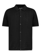 Koszule męskie - Authentic Style Koszula dzianinowa - Regular fit - w kolorze czarnym - miniaturka - grafika 1