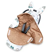 Akcesoria do wózków - Kocyk do owijania do fotelika na zimę 80x87 cm - Zimowy śpiworek lub otulacz do samochodu bawełna minky - miniaturka - grafika 1