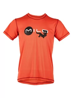 Koszulki sportowe męskie - MILO Koszulka funkcyjna "Ohti" w kolorze pomarańczowym - grafika 1