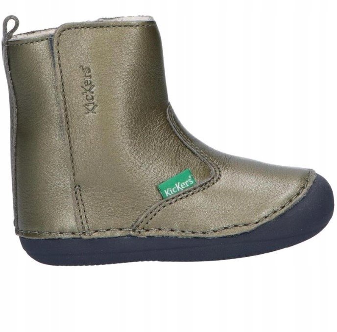 Kickers Botki Skórzane Dziecięce Zielone 19 Ż5F