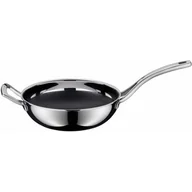 Woki - WMF Profi wok Resist, 28 cm, materiał powlekany, wielowarstwowa struktura plastra miodu, uchwyt z tworzywa sztucznego, do płyt indukcyjnych, wysokość, czarna 1756536411 - miniaturka - grafika 1